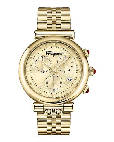 Pre-owned Ferragamo Womens Gold 40mm Bracelet Fashion Watch