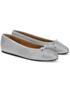 FERRAGAMO WOMENS PATENT LEATHER LOGO BALLET FLATS