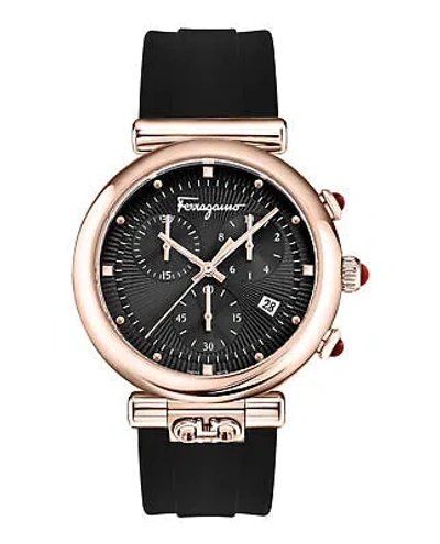 Pre-owned Ferragamo Womens Rose Gold 40mm Strap Fashion Watch