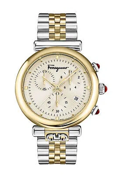 Pre-owned Ferragamo Womens Two Tone 40mm Bracelet Fashion Watch
