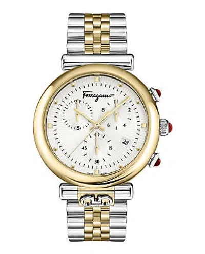 Pre-owned Ferragamo Womens Two Tone 40mm Bracelet Fashion Watch