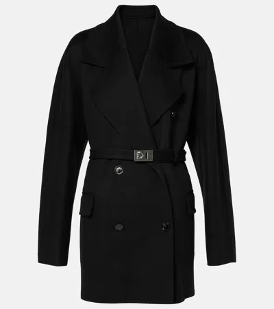 Ferragamo Wool And Cashmere Coat In Black