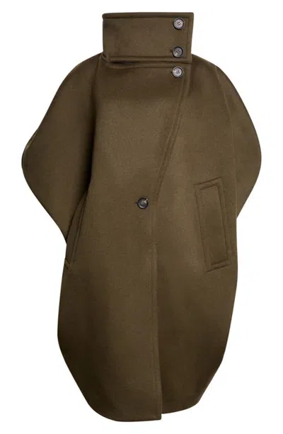 Ferragamo Wool & Cashmere Coat In Brown