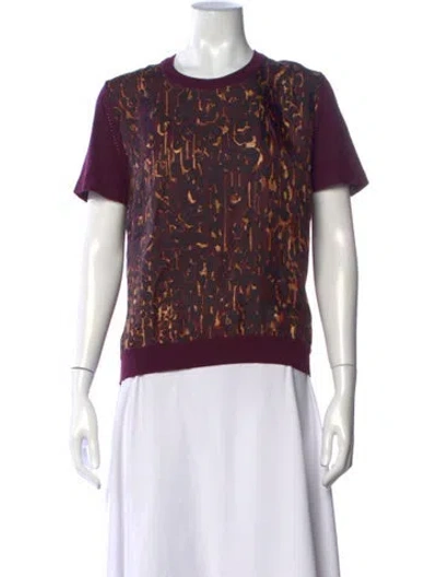 Pre-owned Ferragamo Wool Animal Print Sweater In Multi