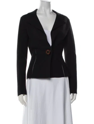 Pre-owned Ferragamo Wool Blazer In Black
