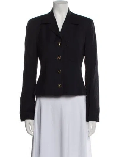 Pre-owned Ferragamo Wool Blazer In Blue