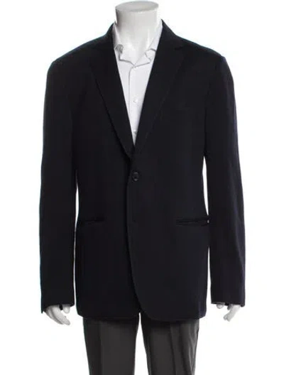 Pre-owned Ferragamo Wool Blazer In Blue