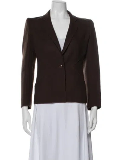 Pre-owned Ferragamo Wool Blazer In Brown