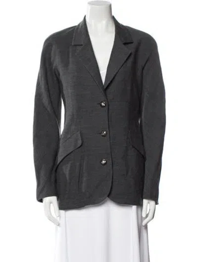 Pre-owned Ferragamo Wool Blazer In Gray