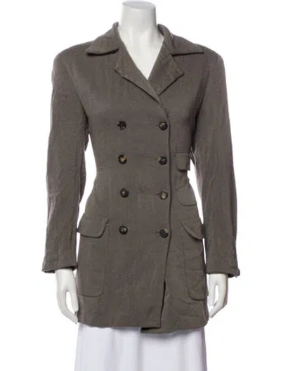 Pre-owned Ferragamo Wool Blazer In Gray