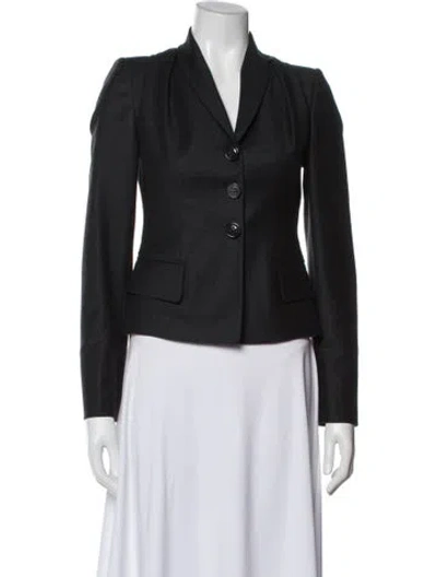 Pre-owned Ferragamo Wool Blazer In Gray