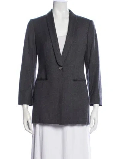 Pre-owned Ferragamo Wool Blazer In Gray