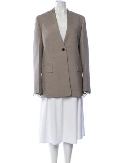 Pre-owned Ferragamo Wool Blazer In Neutrals