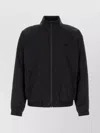 Ferragamo Wool Blend Jacket High Collar In Black