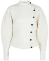 Ferragamo Asymmetrical Buttoned Wool-blend Cardigan