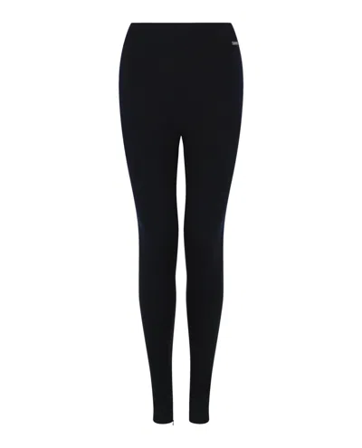 Ferragamo Wool Blend Leggings In Blue