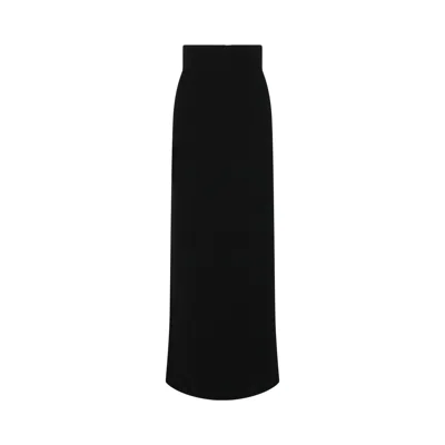 Pre-owned Ferragamo Wool Blend Maxi Skirt 'black' | Women's Size 36