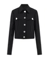 Ferragamo Black Single-breasted Wool Jacket In Black