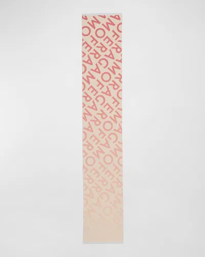 Ferragamo Wool-cashmere Logo Scarf In Pink