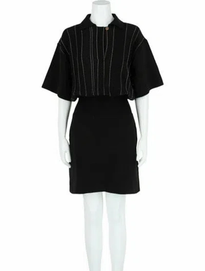 Pre-owned Ferragamo Wool Casual Dress W/ Tags In Blue