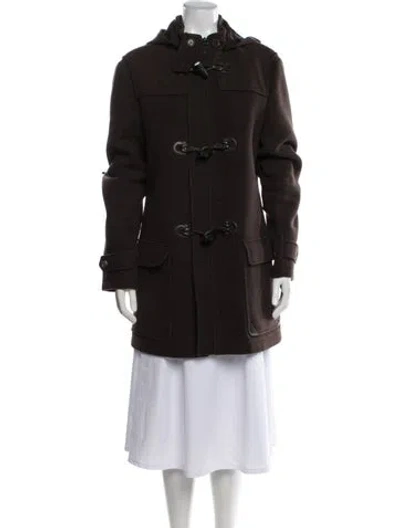 Pre-owned Ferragamo Wool Coat In Brown