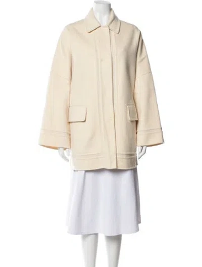 Pre-owned Ferragamo Wool Coat In Neutrals