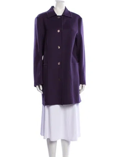 Pre-owned Ferragamo Wool Coat In Purple