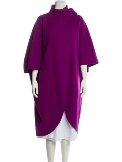 Pre-owned Ferragamo Wool Coat In Purple