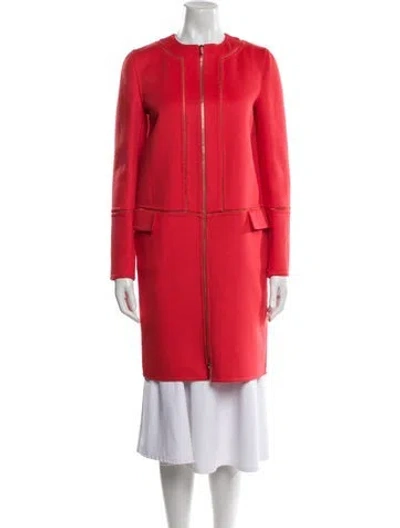 Pre-owned Ferragamo Wool Coat In Red