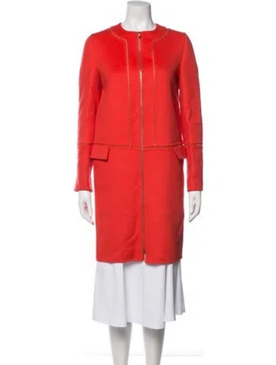 Pre-owned Ferragamo Wool Coat In Red