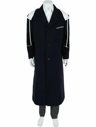 Pre-owned Ferragamo Wool Coat W/ Tags In Blue