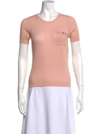 Pre-owned Ferragamo Wool Crew Neck Sweater In Neutral