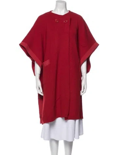 Pre-owned Ferragamo Wool Crew Neck Sweater In Red