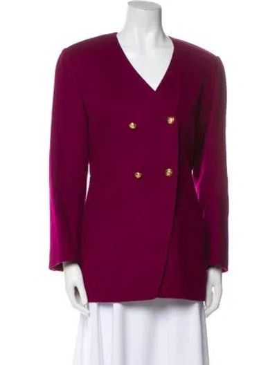 Pre-owned Ferragamo Wool Evening Jacket In Purple