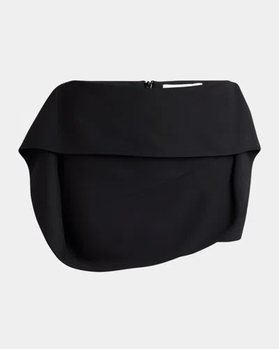 FERRAGAMO WOOL FAILLE MICRO SKIRT