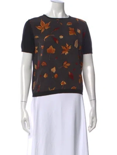 Pre-owned Ferragamo Wool Floral Print Sweater In Multi