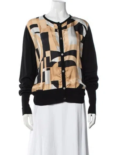 Pre-owned Ferragamo Wool Graphic Print Sweater In White