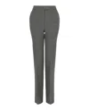 Ferragamo Wool Houndstooth Trousers In Gray