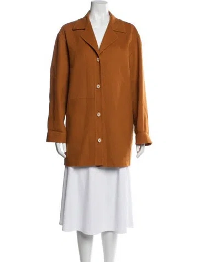 Pre-owned Ferragamo Wool Jacket In Orange