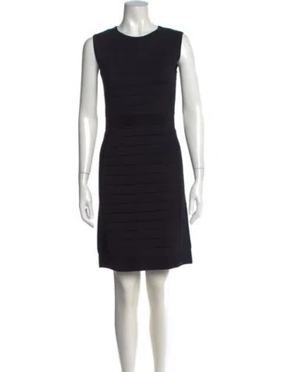 Pre-owned Ferragamo Wool Knee-length Dress In Black