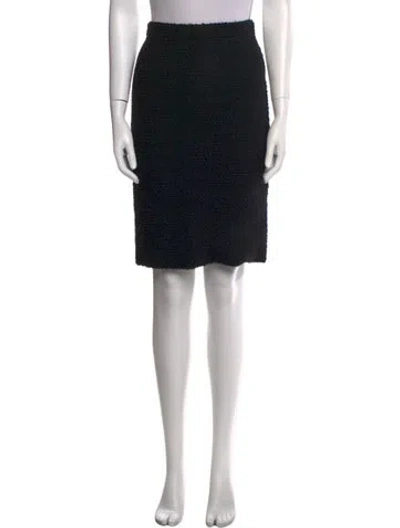 Pre-owned Ferragamo Wool Knee-length Skirt In Black