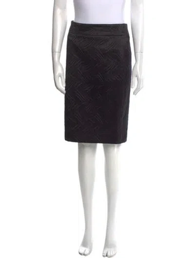 Pre-owned Ferragamo Wool Knee-length Skirt In Black