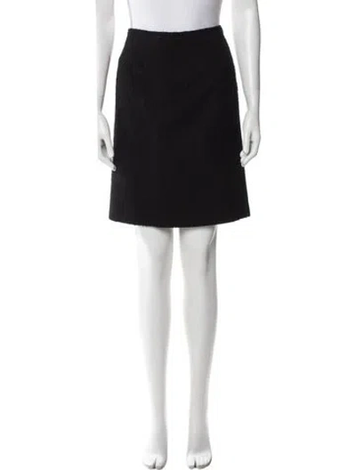Pre-owned Ferragamo Wool Knee-length Skirt In Black