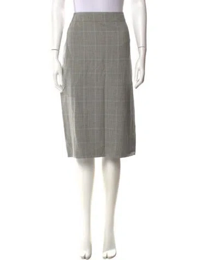Pre-owned Ferragamo Wool Knee-length Skirt In Black