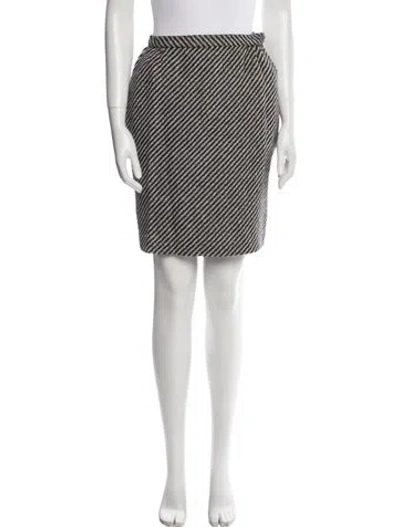 Pre-owned Ferragamo Wool Knee-length Skirt In Black