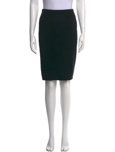 Pre-owned Ferragamo Wool Knee-length Skirt In Black