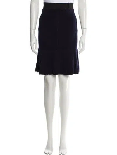 Pre-owned Ferragamo Wool Knee-length Skirt In Blue