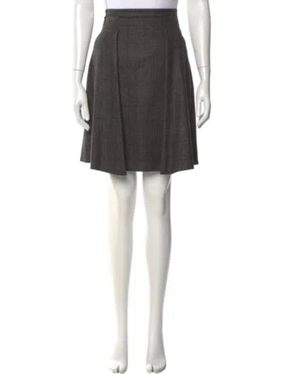 Pre-owned Ferragamo Wool Knee-length Skirt In Brown