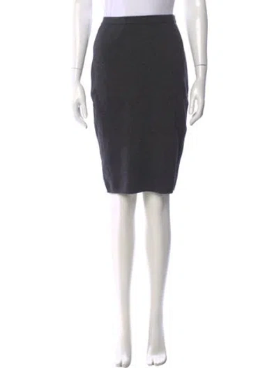 Pre-owned Ferragamo Wool Knee-length Skirt In Gray
