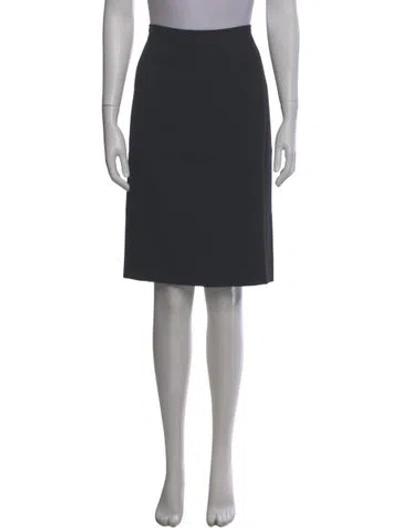 Pre-owned Ferragamo Wool Knee-length Skirt In Gray